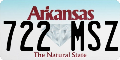 AR license plate 722MSZ