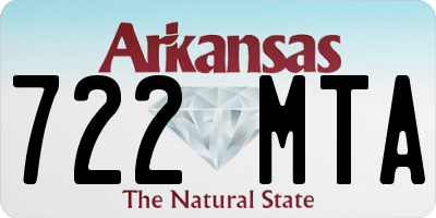 AR license plate 722MTA