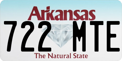 AR license plate 722MTE