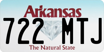 AR license plate 722MTJ