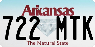 AR license plate 722MTK