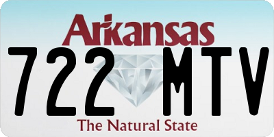 AR license plate 722MTV