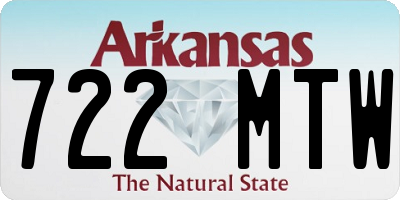 AR license plate 722MTW