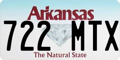 AR license plate 722MTX