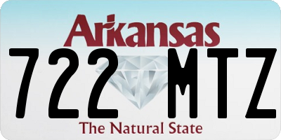 AR license plate 722MTZ