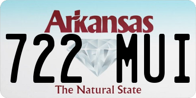 AR license plate 722MUI