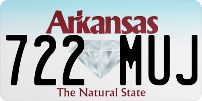 AR license plate 722MUJ