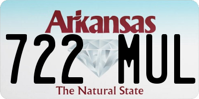 AR license plate 722MUL