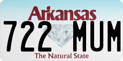 AR license plate 722MUM