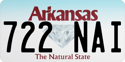 AR license plate 722NAI