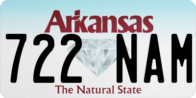 AR license plate 722NAM