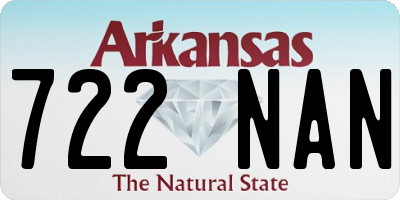 AR license plate 722NAN