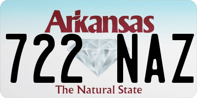 AR license plate 722NAZ