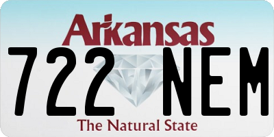 AR license plate 722NEM