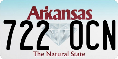 AR license plate 722OCN