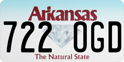AR license plate 722OGD