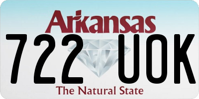 AR license plate 722UOK