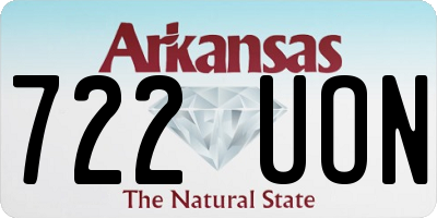 AR license plate 722UON
