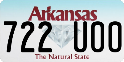 AR license plate 722UOO