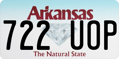 AR license plate 722UOP