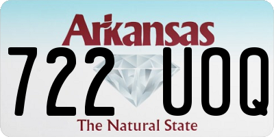 AR license plate 722UOQ