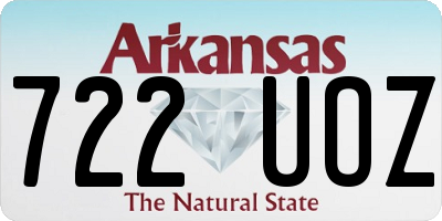 AR license plate 722UOZ