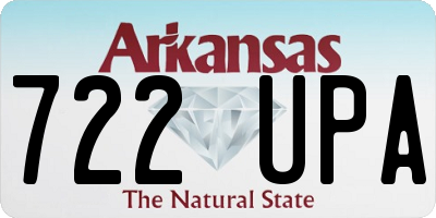 AR license plate 722UPA
