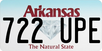 AR license plate 722UPE