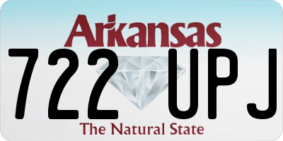 AR license plate 722UPJ