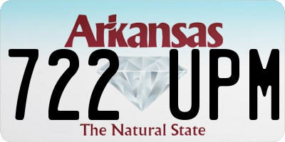 AR license plate 722UPM