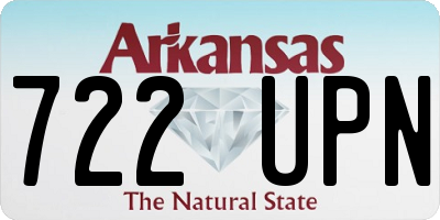 AR license plate 722UPN