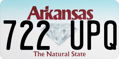 AR license plate 722UPQ