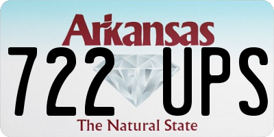 AR license plate 722UPS