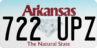 AR license plate 722UPZ