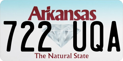AR license plate 722UQA