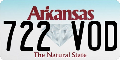 AR license plate 722VOD