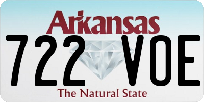 AR license plate 722VOE