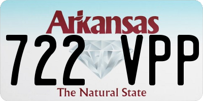 AR license plate 722VPP