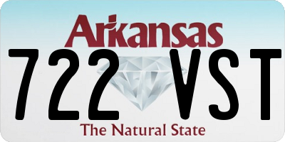 AR license plate 722VST
