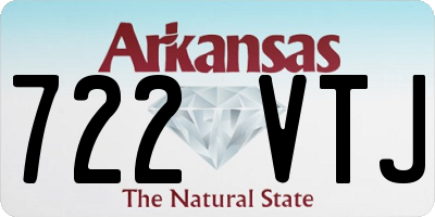 AR license plate 722VTJ