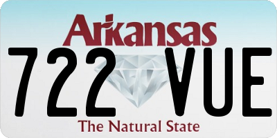 AR license plate 722VUE