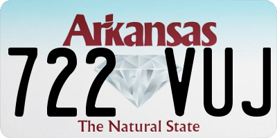 AR license plate 722VUJ