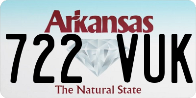 AR license plate 722VUK