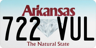 AR license plate 722VUL