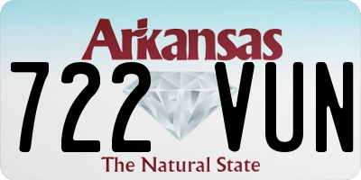 AR license plate 722VUN