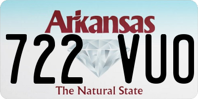 AR license plate 722VUO