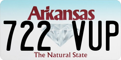 AR license plate 722VUP