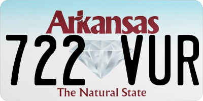 AR license plate 722VUR