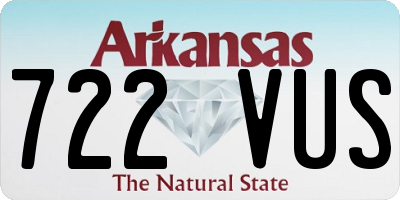 AR license plate 722VUS
