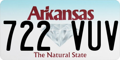 AR license plate 722VUV